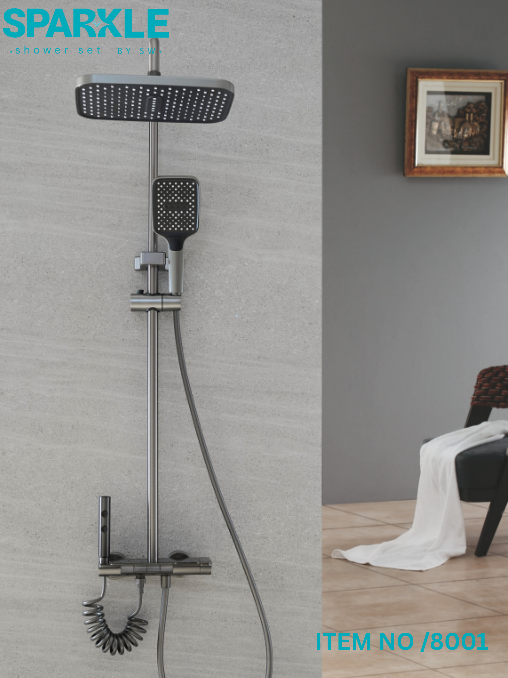 Smart Shower Set with Hand Spray Item No: 8001