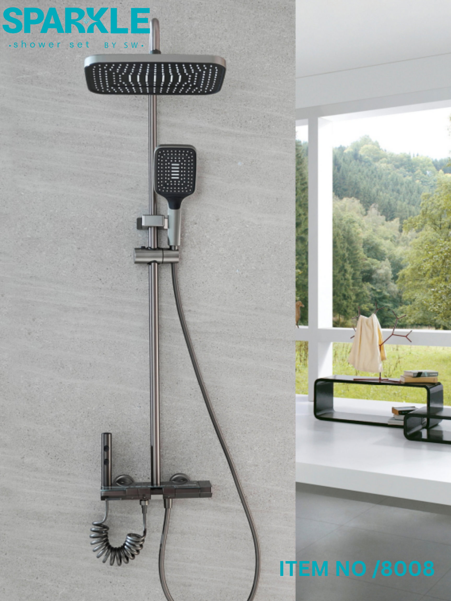 Smart Shower Set with Hand Spray Item No: 8008