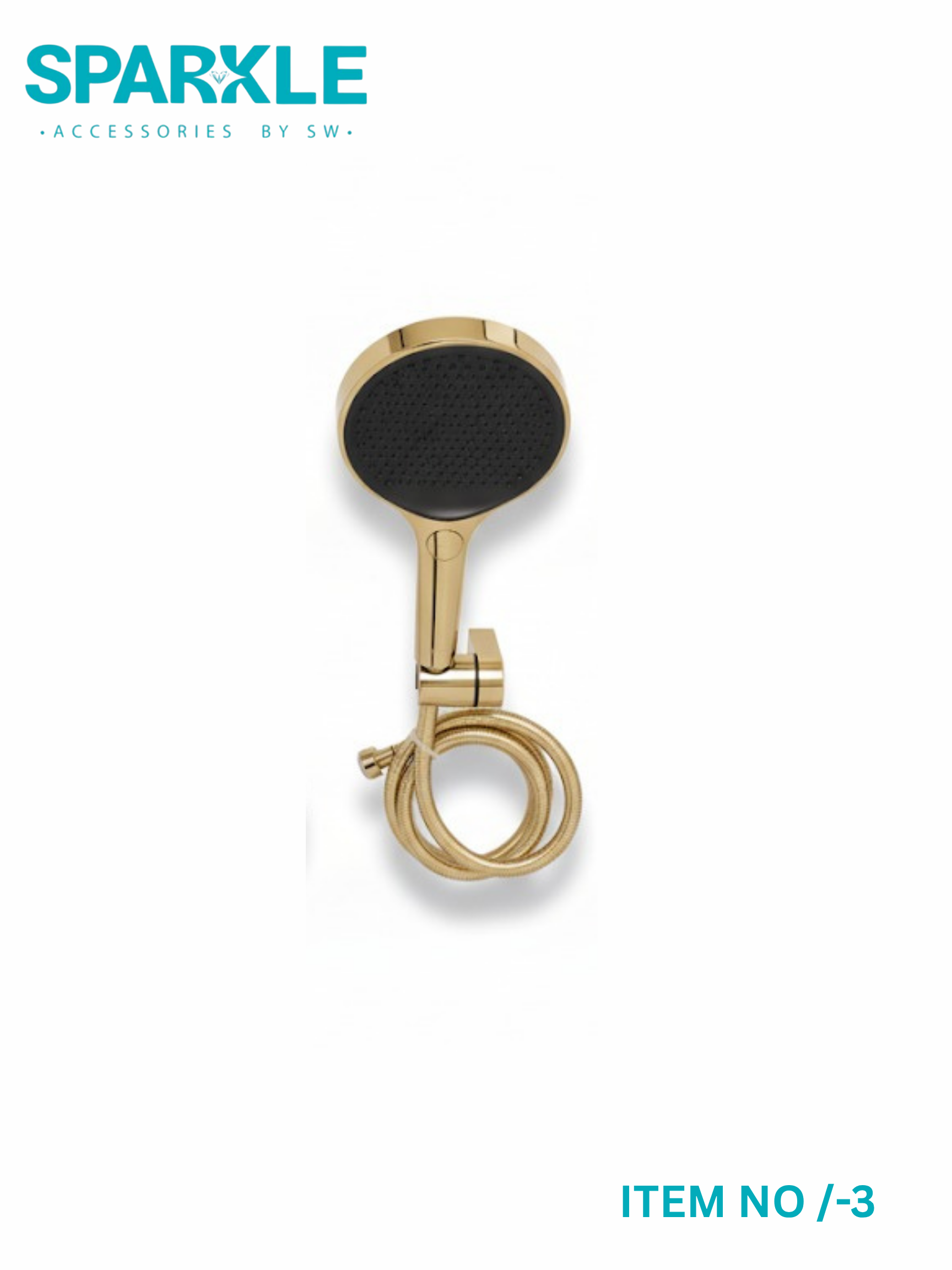 "SPARKLE" Hand Shower Gold*Black