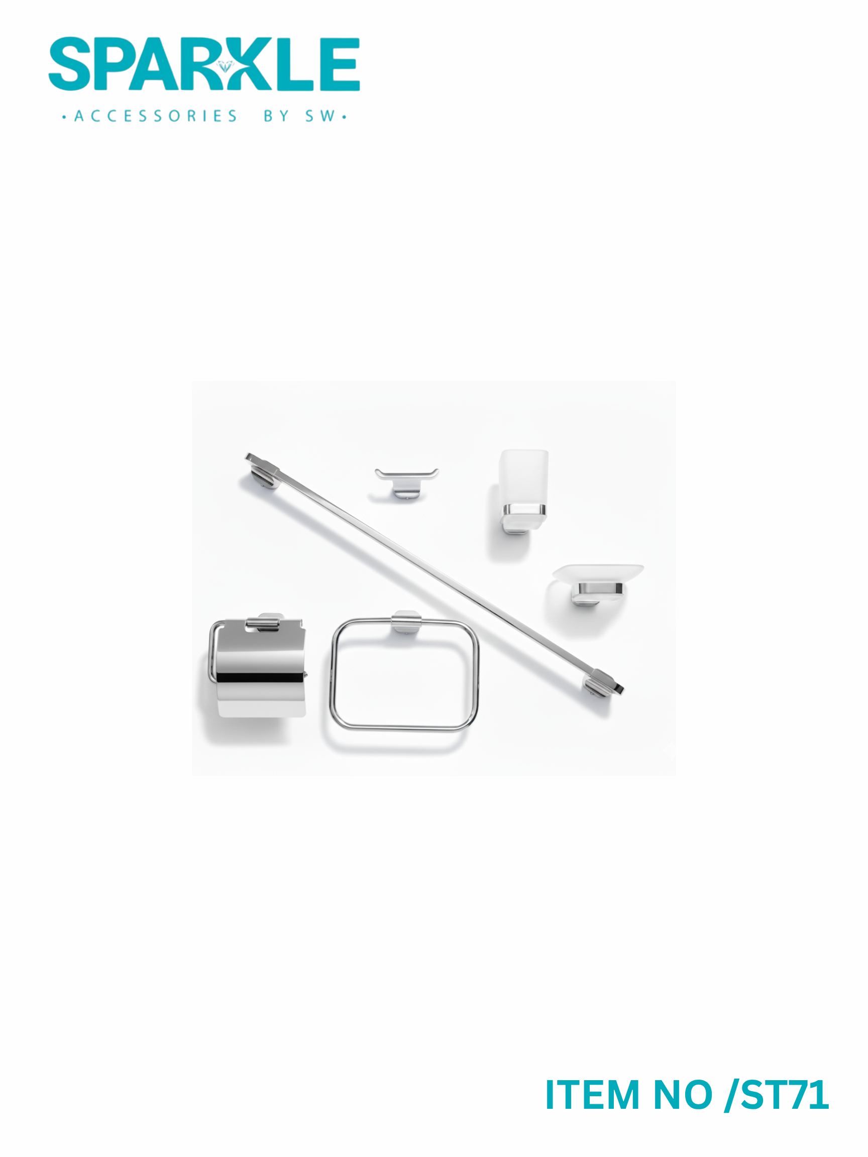 "SPARKLE" Complete Bathroom Accessories Set item No-ST71
