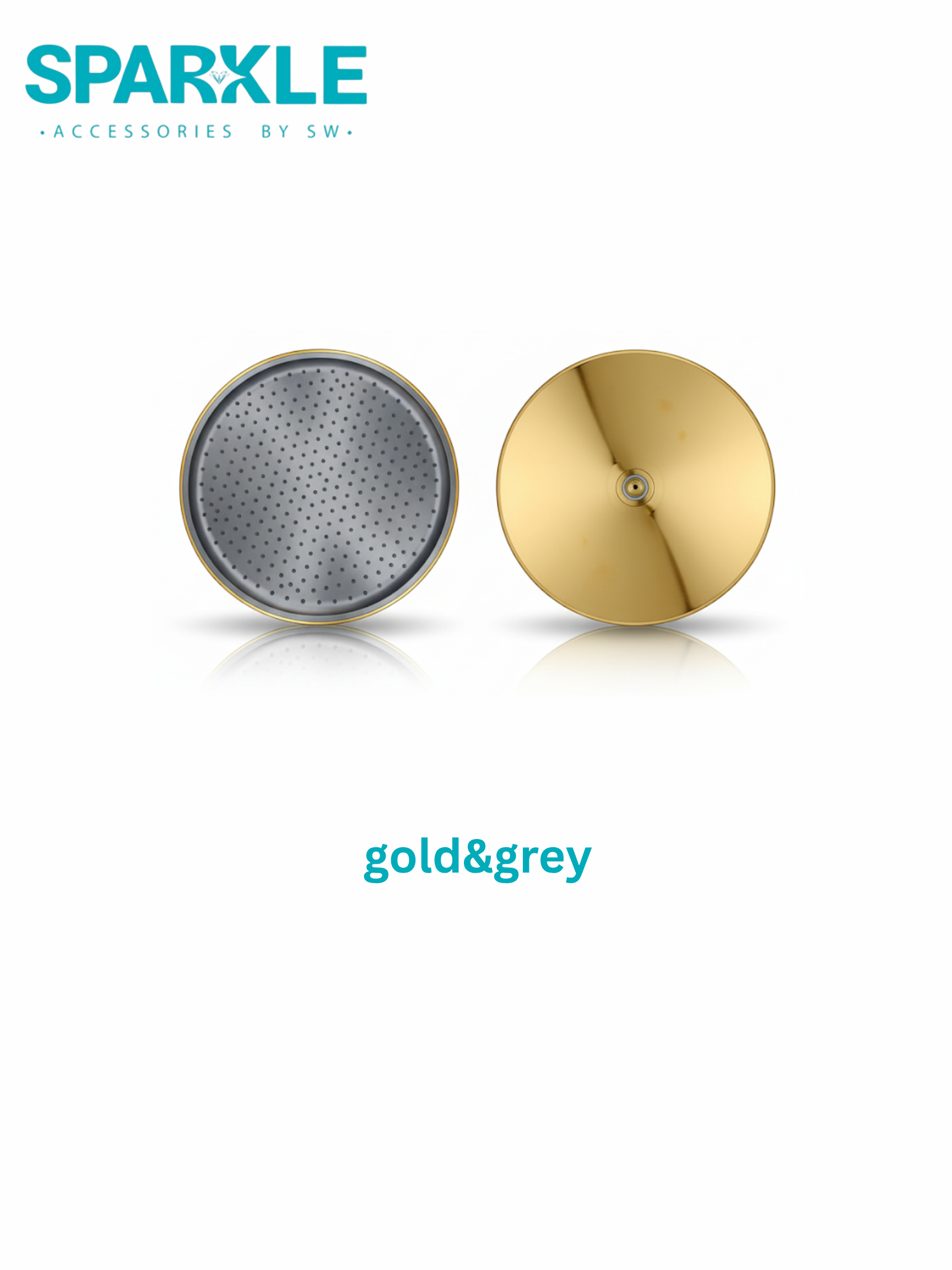 "SPARKLE" Showerheads Gold*grey (30CM)