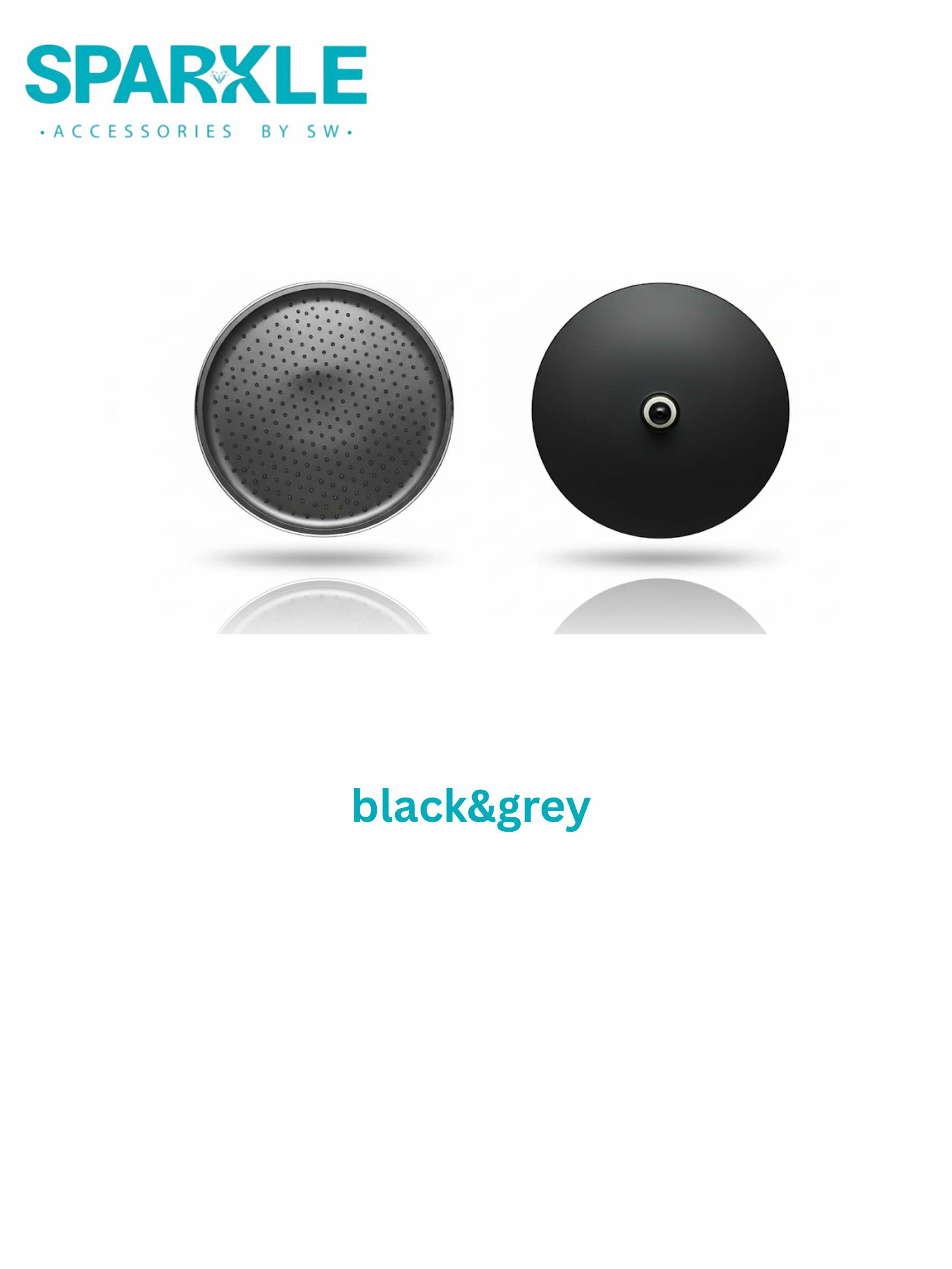 "SPARKLE" Showerheads Black*Grey (25CM)