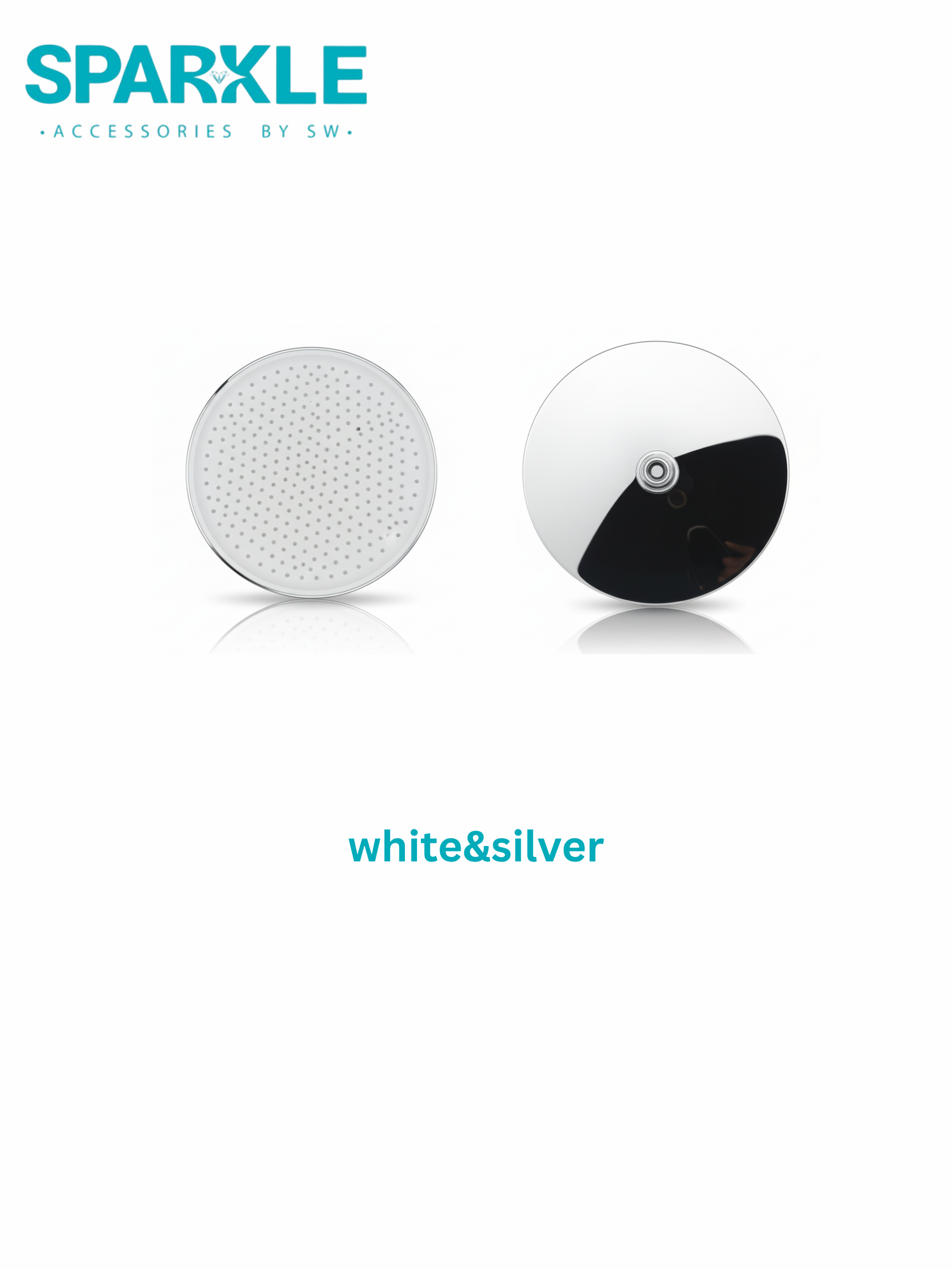 "SPARKLE" Showerheads Silver*White (30CM)