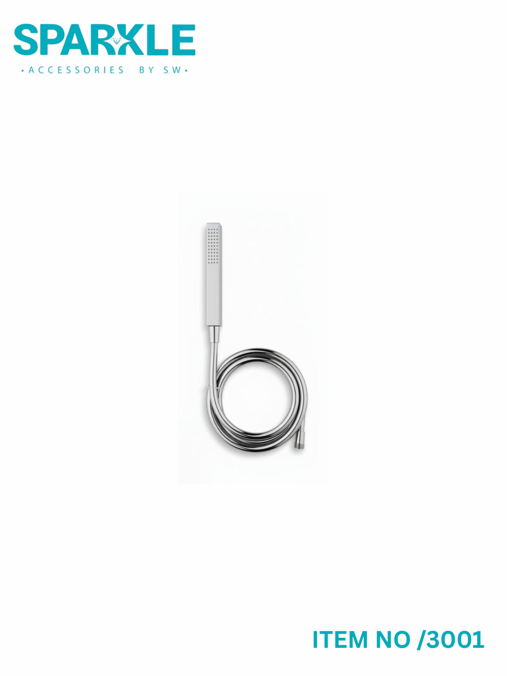 "SPARKLE" Square Hand Shower & Hose