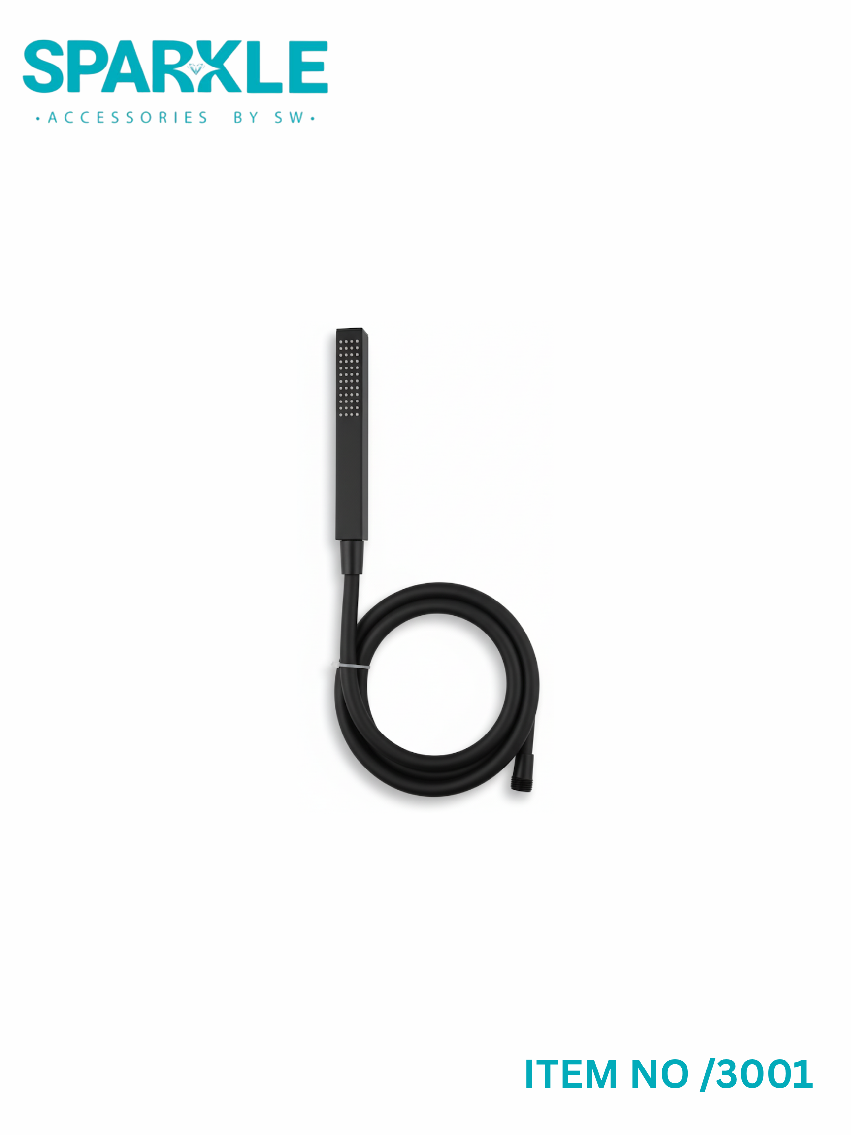"SPARKLE" Square Hand Shower & Hose