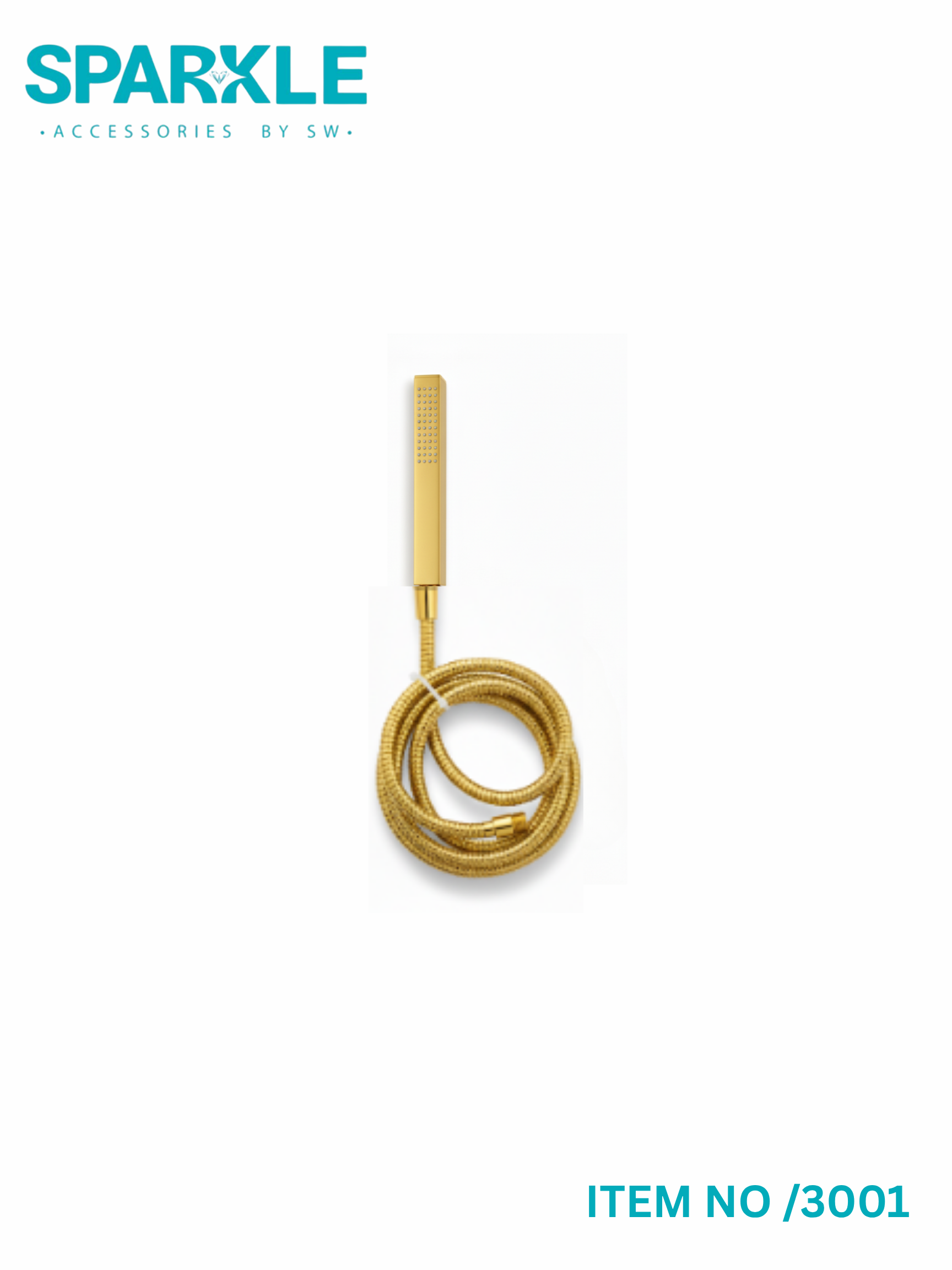 "SPARKLE" Square Hand Shower & Hose