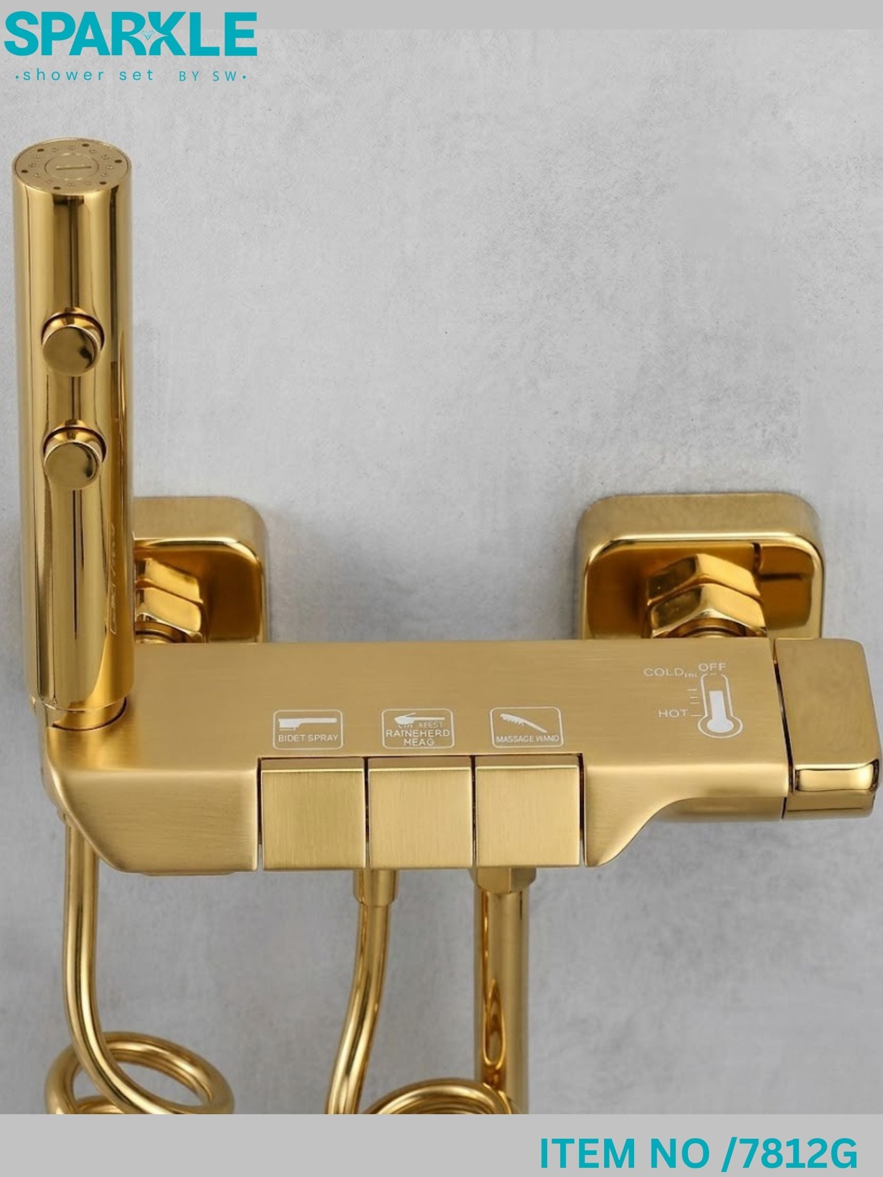Modern Piano-Style Shower Console – Matte Black Finish (Model 7812B).