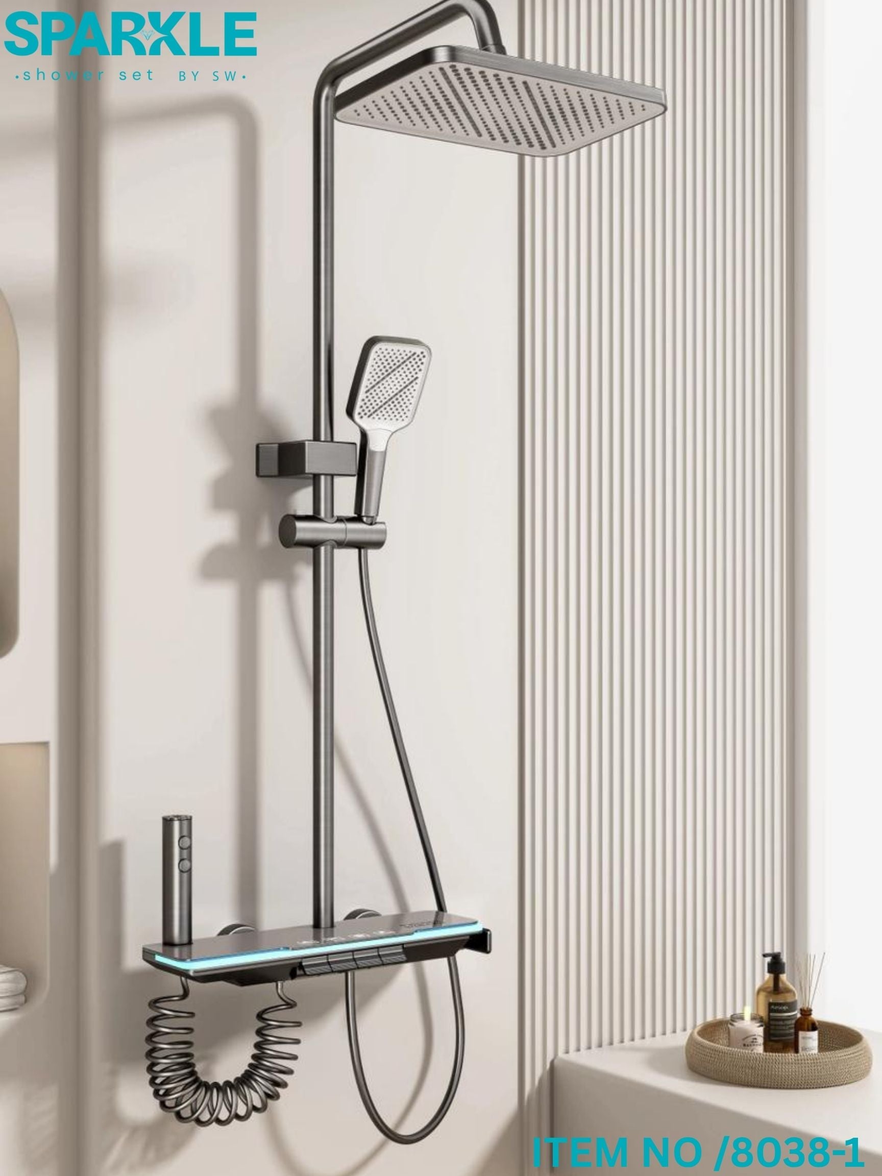 Smart Shower Set with Hand Spray Item No: 8038-1
