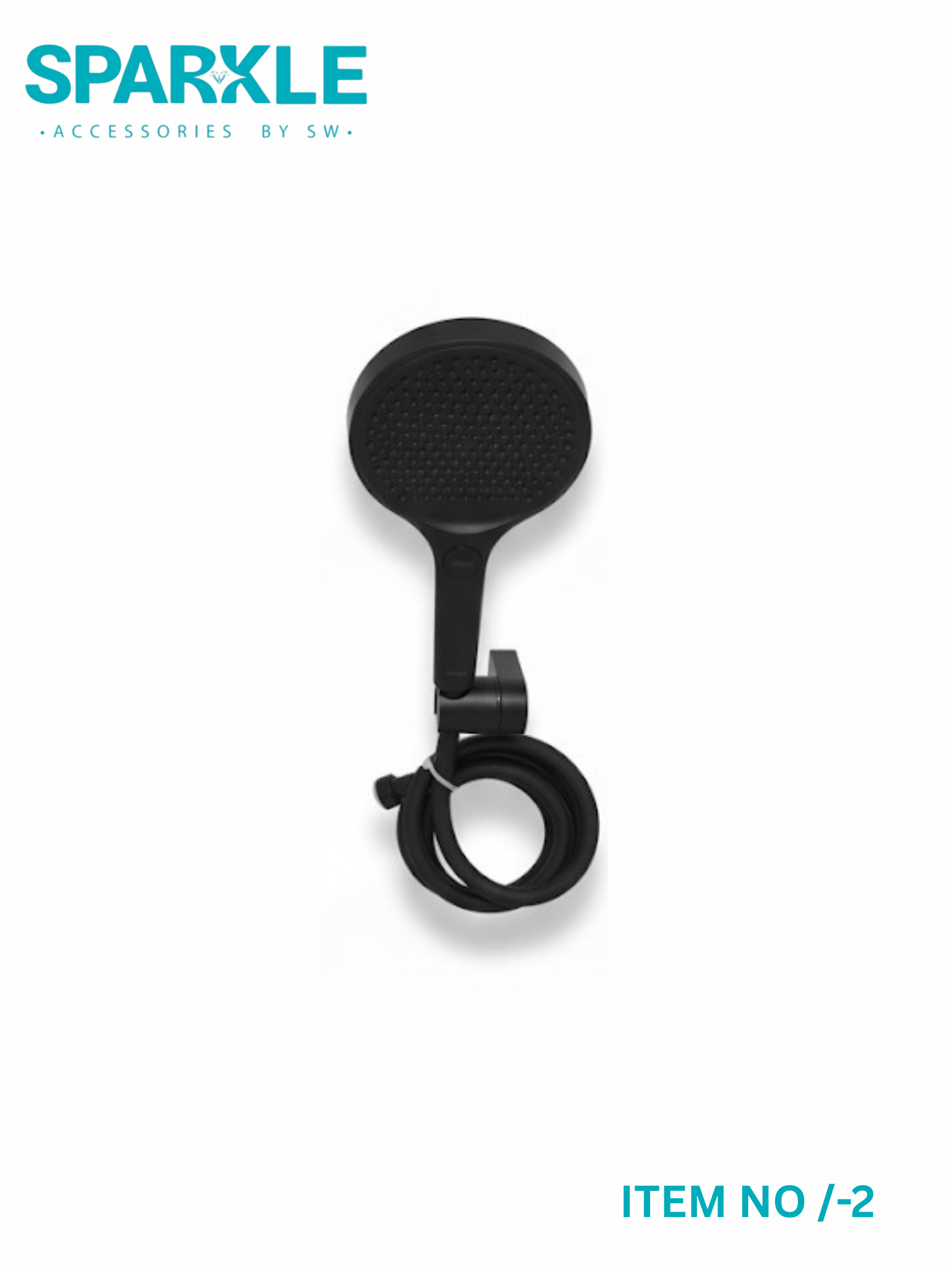 "SPARKLE" Hand Shower Black